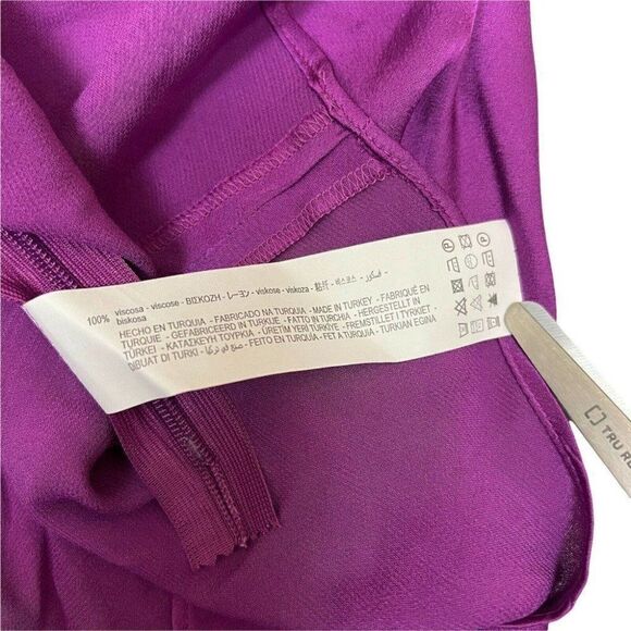 Zara Satin Tank‎ Top Knot Silky Flowy V-Neck Spring Plunge Sexy Blouse - Picture 5 of 9